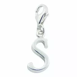 charm i sølv bokstaven S