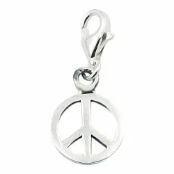 Lille peace charm i sølv