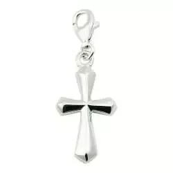 kors charm i sølv 