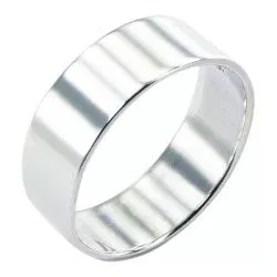 bred ring i sølv