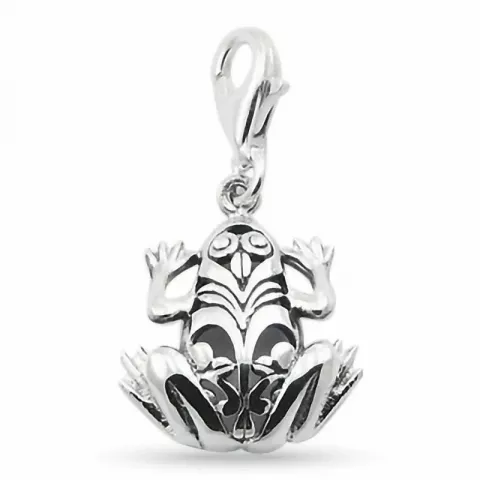 frosk charm i sølv 
