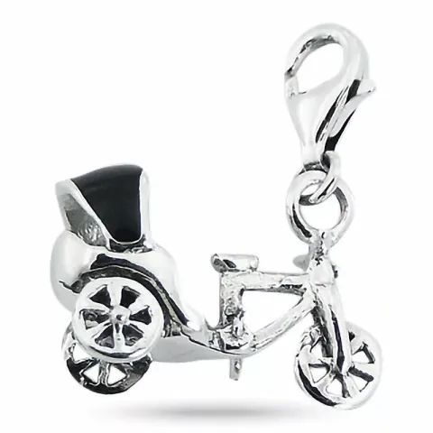 Elegant sykkel charm i sølv