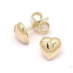 Hjerte øredobber i 14 karat gull