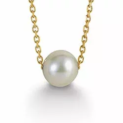 Kranz og Ziegler perle halskjede i 8 karat