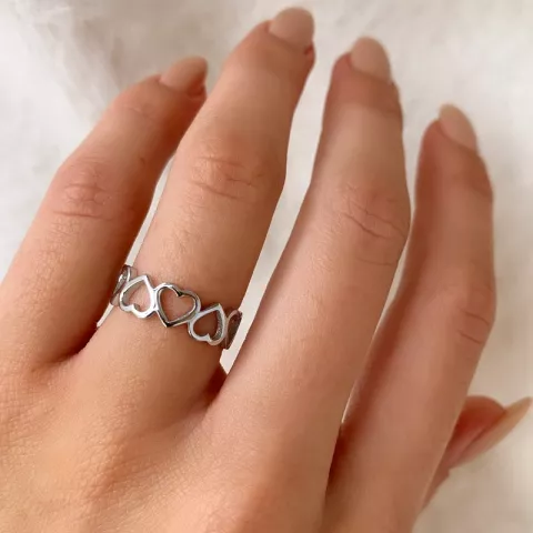 hjerte ring i sølv