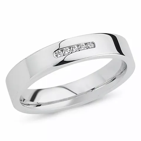 zirkon ring i rodinert sølv