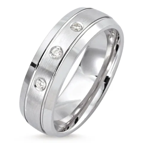 Elegant ring i rodinert sølv