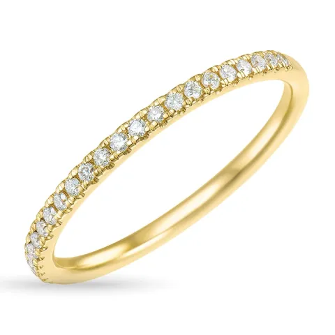 zirkon ring i 9 karat gull