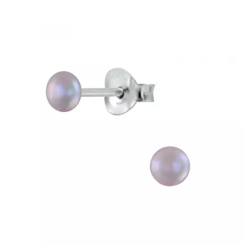 3 mm perle ørestikker i sølv