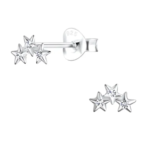 stjerne krystall øredobber i sølv - Little Ones
