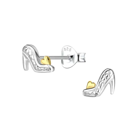 sko barneøredobb i sølv med forgylt sølv - Little Ones