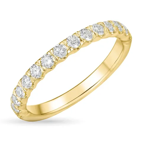 zirkon ring i 9 karat gull
