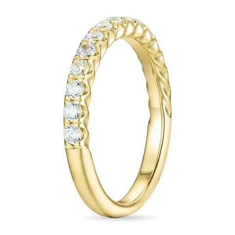 zirkon ring i 9 karat gull