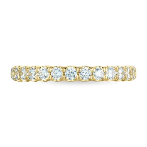 zirkon ring i 9 karat gull