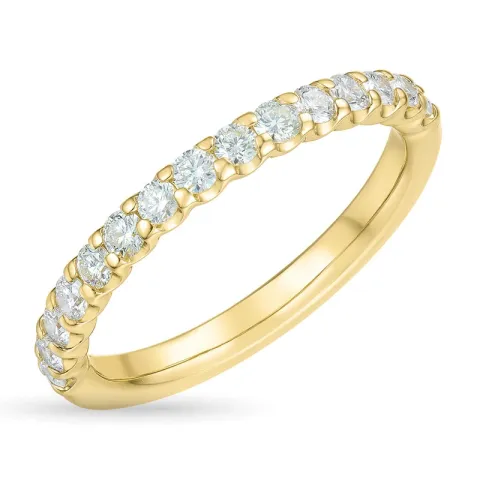 zirkon ring i 9 karat gull