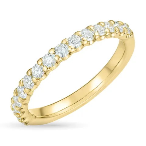 zirkon ring i 9 karat gull