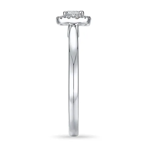 Diamant hvittgulls ring i 14 karat hvitt gull 0,2 ct 0,072 ct