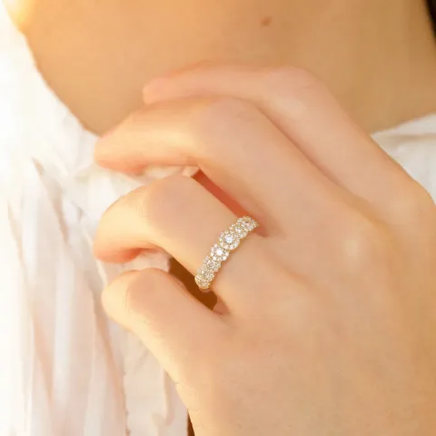 briljant diamantring i 14 karat gull 0,56 ct