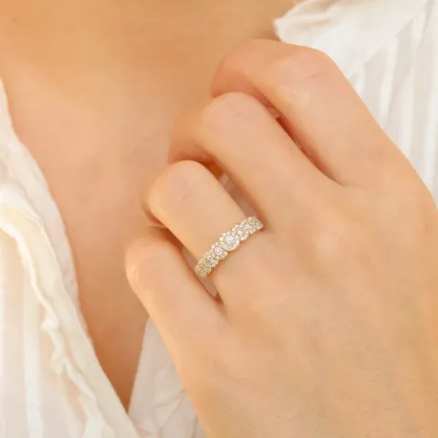 briljant diamantring i 14 karat gull 0,56 ct