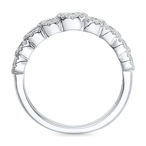 diamantring i 14 karat hvitt gull 0,56 ct