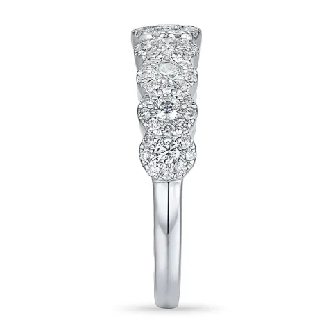 diamantring i 14 karat hvitt gull 0,56 ct