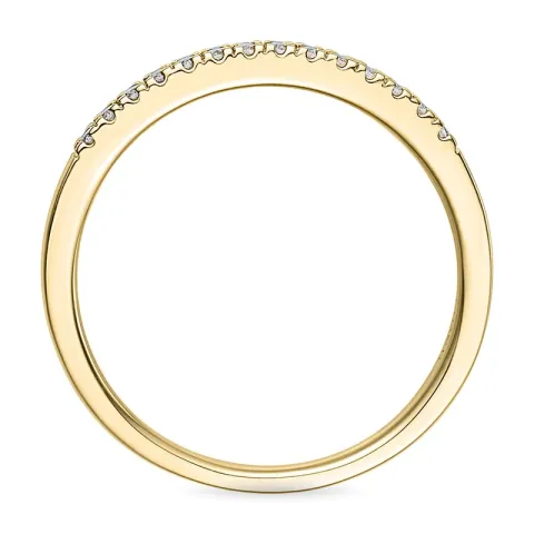 smal diamant alliansering i 14 karat gull 0,154 ct