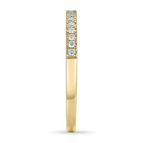 smal diamant alliansering i 14 karat gull 0,154 ct