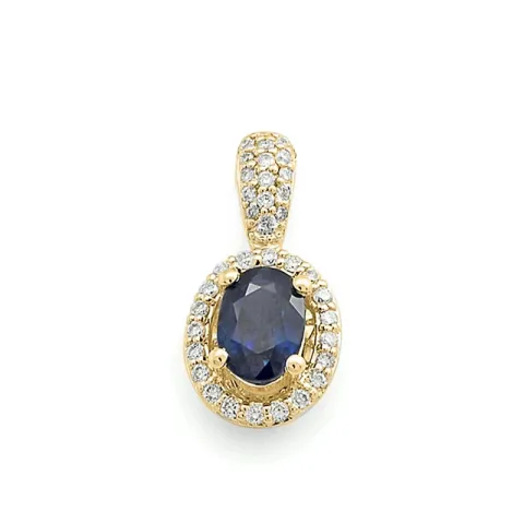 rundt diamantanheng i 14 karat gull 0,14 ct 1,05 ct