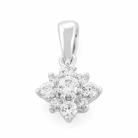 firkantet diamantanheng i 14 karat gull 0,33 ct