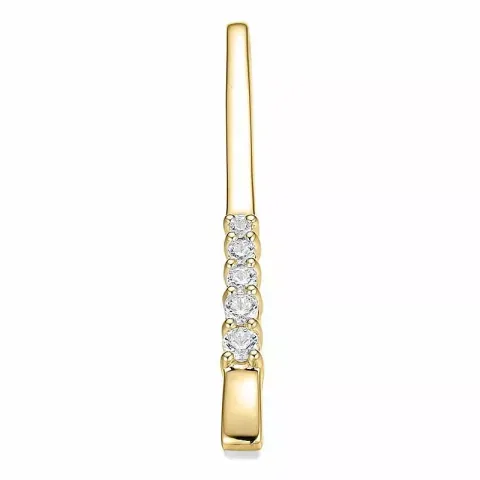 Diamant anheng i 14 karat gull 0,256 ct