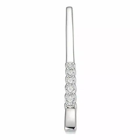 diamant anheng i 14 karat hvitt gull 0,256 ct