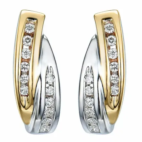 diamant halvcreol i 14 karat gull og hvitt gull med diamant