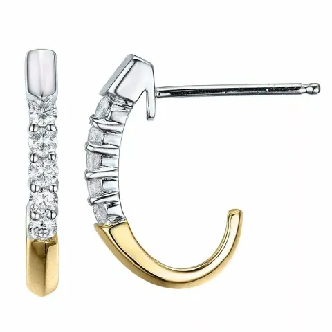 diamant halvcreol i 14 karat gull og hvitt gull med diamant