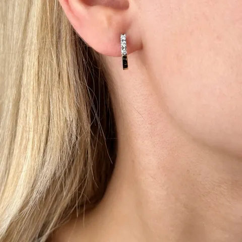 diamant halvcreol i 14 karat gull og hvitt gull med diamant