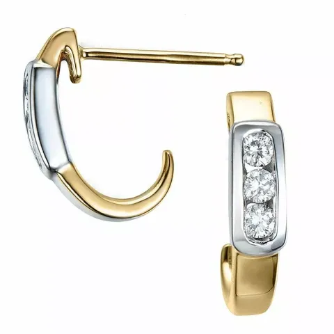 diamant halvcreol i 14 karat gull og hvitt gull med diamant
