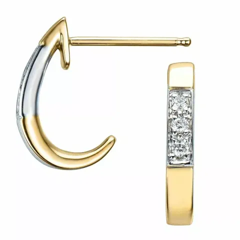 diamant halvcreol i 14 karat gull og hvitt gull med diamant