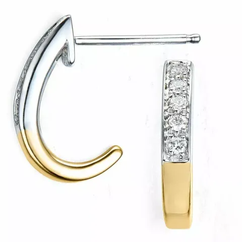 diamant halvcreol i 14 karat gull og hvitt gull med diamant