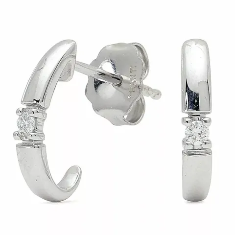 smykke halvcreol i 14 karat hvitt gull med diamant