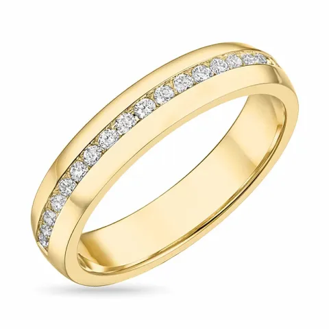 diamantring i 14 karat gull 0,21 ct