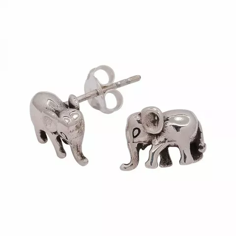 Billiige elefant ørestikker i sølv