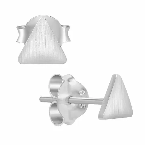 Liten trekantet ørestikker i sølv