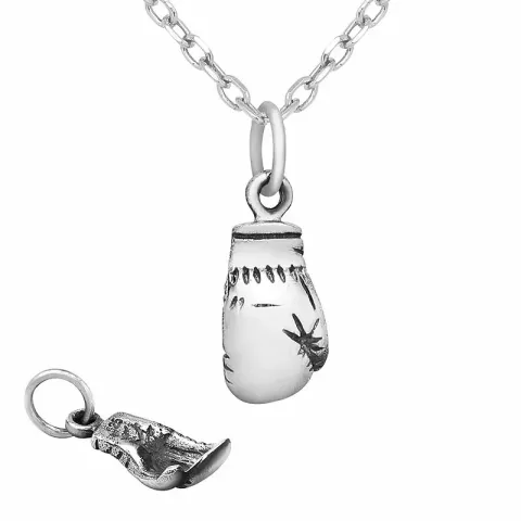 boksehanske anheng i sølv