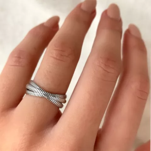 tre-i-en ring i sølv