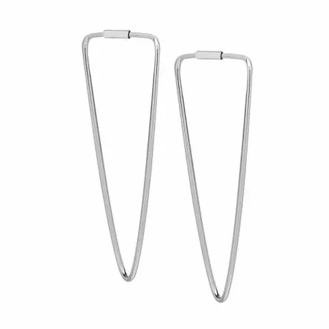 trekantet øredobber i sølv