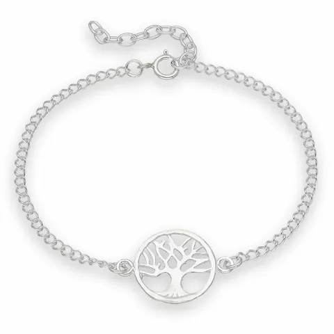 Livets tre armbånd i sølv med anheng i sølv