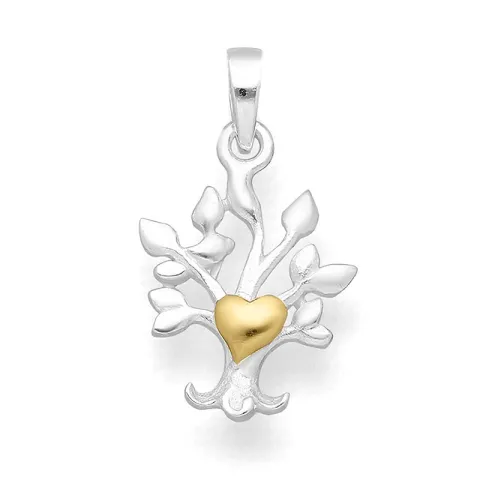 livets tre anheng i sølv og forgylt sølv