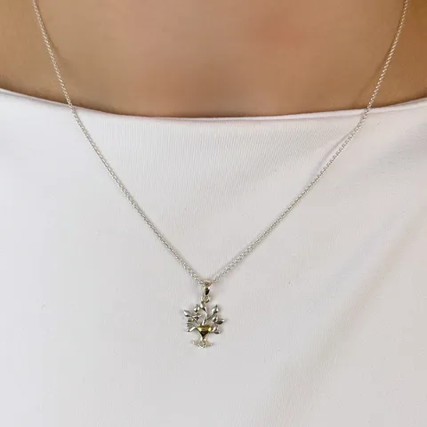 livets tre anheng i sølv og forgylt sølv