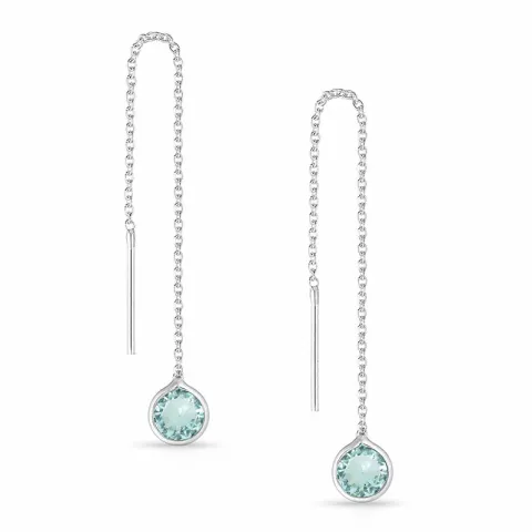 lange kjedeøreringer i sølv