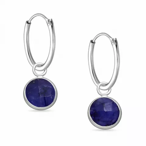 lapis lazuli creol i sølv