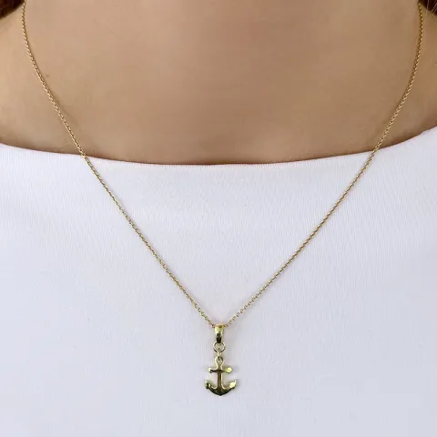 12 x 9 MM kors anheng i 9 karat gull